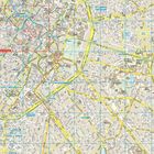 Es handelt sich um einen Stadtplan mit Straßennamen wie "Les Marolles" und "Ixelles", sowie markierten Sehenswürdigkeiten.