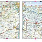 Kartennavigation mit Städtenamen wie Gdańsk, Kartuzy und Malbork. Straßen und Flüsse verlaufen durch eine ländliche Umgebung.