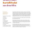 Titel: Mediterraner Kartoffelsalat aus dem Ofen. Rezept mit Zutaten und Zubereitungsschritten für 4 Portionen.