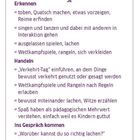 "Erkennen: toben, Quatsch machen, singen. Handeln: 'Verkehrt-Tag', Wettkampfspiele. Gespräch: 'Worüber kannst du lachen?'"