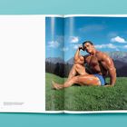 Text: "Mr. San Francisco CONTEST TODAY ONLY at 4PM LIVE." Eine Collage aus Fotos mit einem Bodybuilder in verschiedenen Szenen.