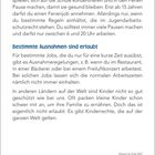 „Bestimmte Ausnahmen sind erlaubt.“ Text informiert über Arbeitsregelungen für Kinder in Deutschland.