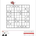 Mai 11, Dienstag. Sudoku mit teilweise ausgefüllten Feldern. Roter Drache oben links.