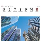 Juli, 27. Woche, 21.6.–22.7. Kalender mit Wolkenkratzern an der Leadenhall Street.