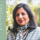 Kalendarien für Juni und Juli, Zitat über Durchhaltevermögen, Name Kiran Mazumdar-Shaw, Porträt einer lächelnden Frau.