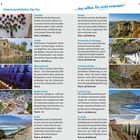 Reiseführer-Seite mit Tipps für Andalusien: Córdoba, Sevilla, Sherrydreieck, Weiße Dörfer, Tarifa, Ronda, Caminito del Rey, Cabo de Gata, Granada. Fotos zeigen malerische Landschaften und Architektur.