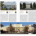 "Ulaanbaatar Sanatorium", "Academy of Governance", "National University of Mongolia". Drei Gebäude mit neoklassischen Fassaden.
