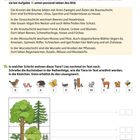 „Der Wald“; „Im Wald wachsen unterschiedlich hohe Pflanzen...“; „1a Lies den Text...“; „1b In welcher Schicht...“; Illustration: Tiere und Pflanzen in Schichten.