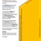 Bastelanleitung für eine Rechenmaschine mit Anweisungen zum Ausschneiden, Falten und Kleben. Enthält Pfeile und Markierungen.
