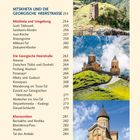 Inhalt, Tuschetien, Mtskheta, Die Georgische Heerstraße, 7, Landschaft mit Bergen, Kirchengebäude auf grünem Hügel.