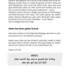 Text über Entscheidungsfindung: "Jeder hat einen guten Grund". Merke: "Jeder macht das, was er gerade für richtig hält."
