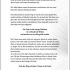 Text über Liebe und Trauer, ermutigt Selbstliebe. Zitate: „Die Liebe ist die einzige Wahrheit.“ Unterschrift „Sabine“. Seite 10.