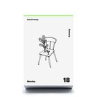 "Daily Drawings", "January", "Monday", "18". Eine Pflanze wächst durch den Sitz eines Stuhls.