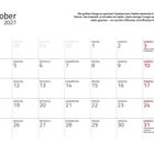 Kalender Oktober 2027. Feiertage: 3. Tag der Deutschen Einheit, 31. Halloween, Reformationstag. Text über Quokkas.