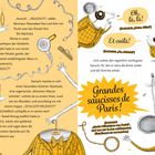 Texte: „Autsch! ... ERLEDIGT!“, „Et voilà!“, „Grandes saucisses de Paris!“. Illustration: Maus in gelbem Anzug.