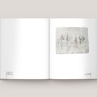 Links: "Vorhergehende Seite". Rechts: "Waldsee 180, 50 x 65 cm, 2024". Illustration: Gruppen von Bäumen in blassen Farben.