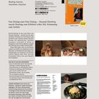 **TEXTE:**
- HERRLICH HOSTING
- Hosting Anyone, Anywhere, Anytime
- Fun Dining statt Fine Dining – Hannah Kleeberg macht Hosting zum Erlebnis voller Stil, Stimmung und Gefühl.
- WAS MACHT DAS BUCH BESONDERS?
- GRÜNE BOHNEN

**ANDERE ELEMENTE:**
- Buchcover in Orange.
- Zwei Fotos mit Speisen.
- Rezeptseite.