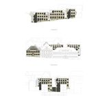 Seitenzahl 163, Jahr 2013, Längsschnitt, Straßenansicht, Querschnitt. Illustration von Gebäudearchitektur mit drei Ansichten.