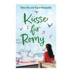 Text: Romy plant ein Seafood-Fest. Ein Roman voller Nordseeflair und Gefühle. Unten Kampenwand Verlag Logo. Hintergrund mit Segelbooten.