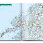 Übersichtskarte. Detaillierte Landkarte von Norwegen mit Städten, Straßen und geografischen Merkmalen.