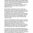 Text über das Konzept Wabi-Sabi in der japanischen Teekultur. Es betont Einfachheit, Unvollkommenheit und Vergänglichkeit.