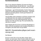 Kapitel 3 behandelt Beziehungen und Kommunikation, betont erlernbare Fähigkeiten und gibt Werkzeuge für bessere Interaktion.