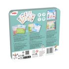 Text: "Magnetspiel-Box Sportarten", "3+", "54 pcs", "144x mm". Logo: "HABA". Bunte Illustrationen von Kindern beim Sport.