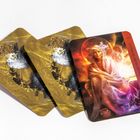 Text: "Entdecke deine göttliche Weiblichkeit". 
Illustration: Eine würdevoll gekleidete Frau vor einem mystischen Hintergrund.