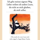 Text: Herbst Affirmation. Ich gehe meinen eigenen Weg...

Illustration: Ein Panda sitzt auf einem Baum vor orangefarbenem Hintergrund.