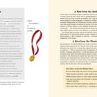 Linke Seite: "Infinitely Possible" ein Löschgedicht. Rechte Seite: Anmerkungen vom Autor und Illustrator sowie Handlungsaufforderungen.