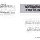 "Ongoing safety monitoring", "Vaccine Considerations for Certain Populations"; Text über Impfstoffüberwachung und Schutzgruppen.