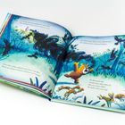 Illustration von Tieren im Wald in Panik. Text beschreibt Ottos Gefühle und Auswirkungen auf andere Tiere.