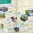 "5 perfekte Tage", "Viel erleben in kurzer Zeit." Eine Deutschlandkarte mit Tags zu Reisezielen und Fotos von Landschaften.