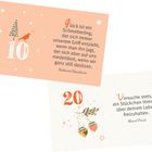 1: „Glück ist ein Schmetterling...“ Nathaniel Hawthorne. 10.  
2: „Versuche stets...“ Marcel Proust. 20.  
Hintergrund: Pastellfarben, Naturmotive.