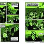 Texte: „Schon lange nicht gehabt“, „l’Autriche provoque la Russie!“, „Deutschland bereitet die Mobilisierung vor!“.  
Comic-Stil, grüne Töne.