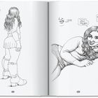 Links: "Aline November 1971". Rechts Sprechblasen: "I'm high on cocaine... feel pretty good.", "I'm never afraid of anything...". Illustration einer Frau.