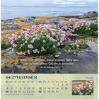 "Möge Gott, der Vater, immer in deiner Nähe sein, um auf jedes deiner Gebete zu antworten." Kalenderseite September.