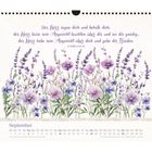 "Der Herr segne dich und behüte dich... 4. Mose 6, 24-26." Illustration von lila und blauen Blumen; September-Kalender.