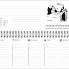 FEBRUAR. Kalenderwoche 7, 2027. Illustration: zwei Szenen beim Roulette, beschriftet mit "FALSCH" und "RICHTIG".