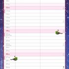 Kalenderseite September 2020. Illustration: Zwei Tiere unter einer Decke nahe einem Lagerfeuer in sternklarer Nacht.