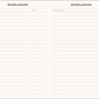 Text: "Reiseplanung", "Ziel", "Datum", "Nicht vergessen". Zwei Spalten mit Linien für Notizen.