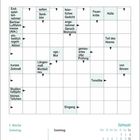 Ein Kreuzworträtsel mit Begriffen wie "Endspielteilnehmer" und "Wohnzins". Darunter kalendarische Angaben für 9./10. Januar.
