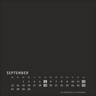 Kalender für September. Wichtige Tage: 20.9. Weltkindertag, 23.9. Herbstanfang. Fünfter und Zwölfter hervorgehoben.