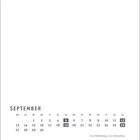 Kalenderblatt für September mit hervorgehobenen Sonntagen. Notizen: 20.9. Weltkindertag, 23.9. Herbstanfang.