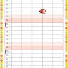 Ein Kalender für September mit Tierillustrationen, buntem Rand und Wochenübersicht.