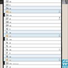 SEPTEMBER. Kalender mit Daten 01 bis 30. Eine schwarz-blaue Katze als Straßenkunst.