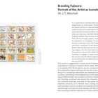 "Branding Fujiwara: Portrait of the Artist as Iconologist" von W.J.T. Mitchell. Links Bilder von Figuren, rechts Text.