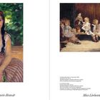Links: „30“, „Auguste Renoir“, Gemälde einer Frau mit langen Haaren. Rechts: „31“, „Max Liebermann“, Kindergruppe und eine sitzende Frau. Texte zu Details der Kunstwerke.