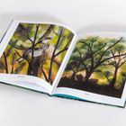 Links "Gesang", rechts "Chor". Farbige Illustrationen von Bäumen und einem singenden Vogel.