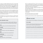 "WORKBOOK: DEIN WERTE-CHECK" und "MONEY CHALLENGE" sind zwei Abschnitte mit Reflexionsfragen zu Geld und Werten.